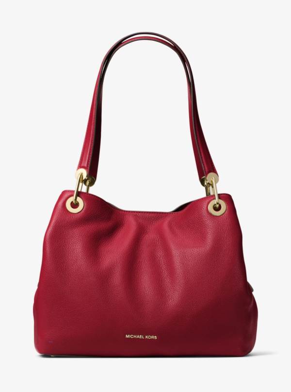 Damske Taška Cez Rameno Michael Kors Raven Large Leather Bordove - Kabelky Michael Kors Lacne | YSKOP-7106
